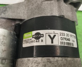 Motor arranque nissan 233001f77b micra k12e 118267