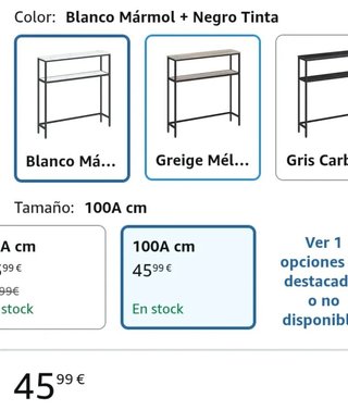 Mesa de Consola auxiliar de 2 Niveles VASAGLE