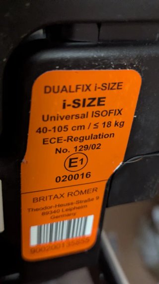 Silla coche Römer Britax SICT inside