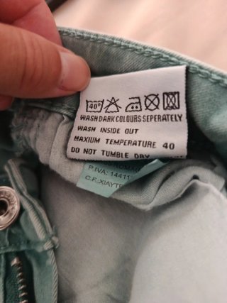 Pantalón vaquero turquesa