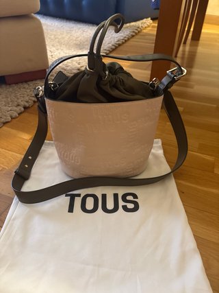 Bolso Tous Beige y Verde Militar