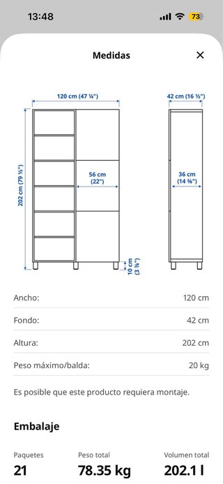 Estantería Ikea Besta Negra