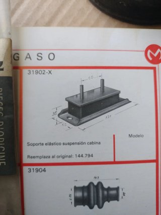 Soporte elástico suspensión cabina Pegaso