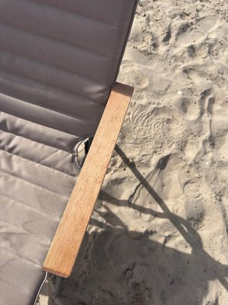 Silla de playa plegable beige
