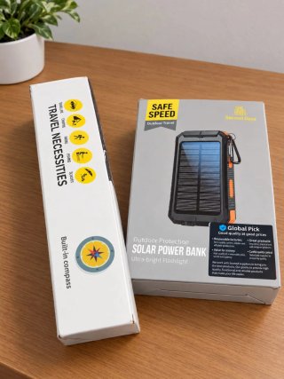 Power Bank Solar SAFE SPEED con Brújula