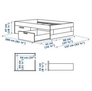 Cama individual con colchón