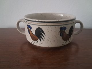 2 Cuencos de Cerámica con Gallos