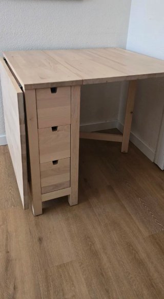 Mesa Abatible Madera Norden Ikea