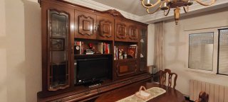Mueble de salón comedor madera oscura