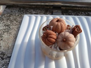 Vela aromática Pumpkin Spice con calabazas