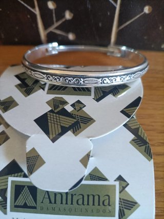 Pulsera Plata Anframa Diseño Damasquinado
