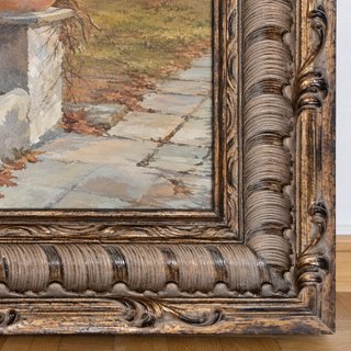 Cuadro original firmado paisaje con marco