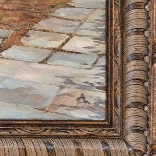 Cuadro original firmado paisaje con marco