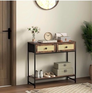 Mueble recibidor madera y metal