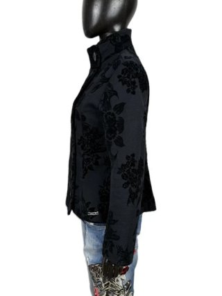 Giacca Desigual Donna Nera Floreale Cotone Tg 42