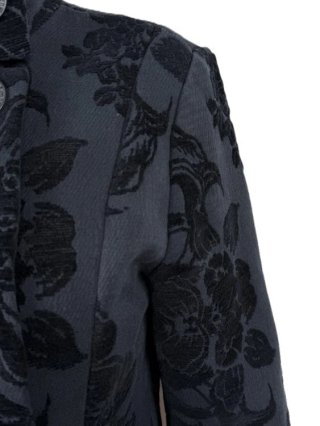 Giacca Desigual Donna Nera Floreale Cotone Tg 42