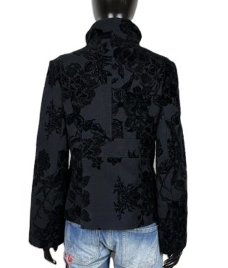 Giacca Desigual Donna Nera Floreale Cotone Tg 42