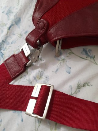 Tracolla Piquadro Rossa Pelle