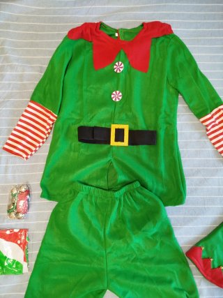 Disfraz de Elfo Navideño Talla 140cm