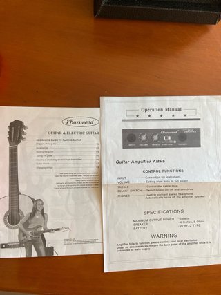 Guitarra Eléctrica Roja Buruwood y accesorios