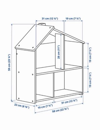 Casita de madera / Estantería
