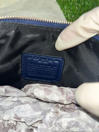 Bolso Coach Monogram Denim Azul
