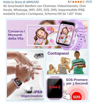 Smartwatch Lilla Bambina 4-12 Anni