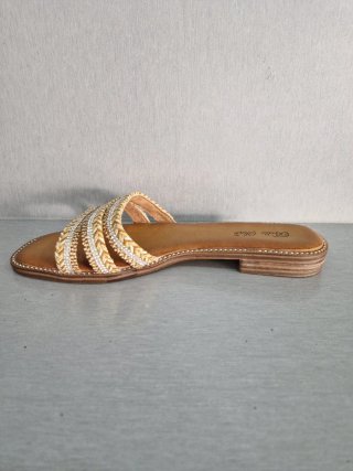 Sandalias Piel Sintética Camel Talla 39 nuevas