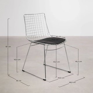 Sklum Silla de Comedor Renee Acero Cromado