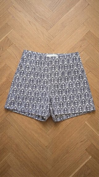 Shorts vita alta OVS fantasia blu e bianca