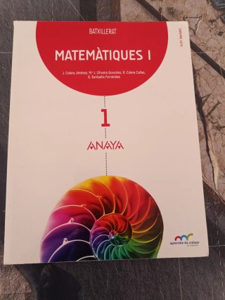 Libro Matemáticas Primero Bachillerato Anaya