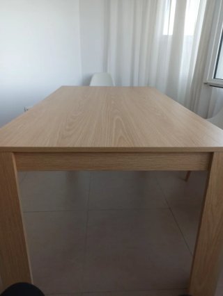 Mesa comedor efecto roble 160x90