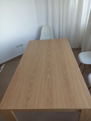 Mesa comedor efecto roble 160x90