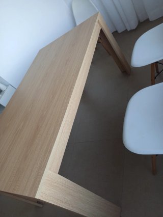 Mesa comedor efecto roble 160x90