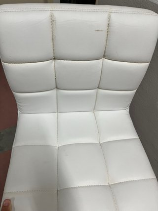 Taburete Alto Blanco y Plateado