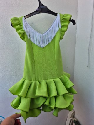 Vestido Gitana Niña Verde