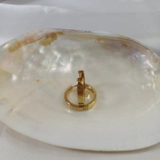 Pendientes Aro Greca Chapado Oro 18k 2.4cm