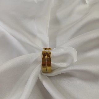 Pendientes Aro Greca Chapado Oro 18k 2.4cm