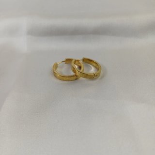 Pendientes Aro Greca Chapado Oro 18k 2.4cm