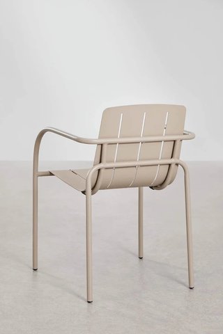 Silla Isoria Acero Apilable con Reposabrazos Sklum