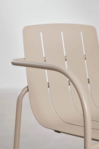 Silla Isoria Acero Apilable con Reposabrazos Sklum