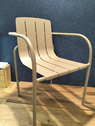 Silla Isoria Acero Apilable con Reposabrazos Sklum