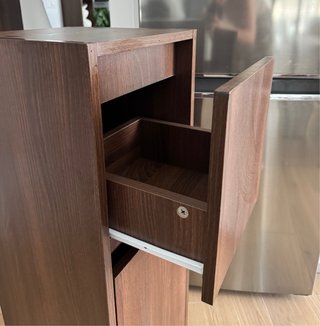 Mueble auxiliar nogal 95x30x30 cm