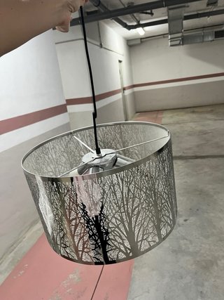 Lámpara de techo árbol plateada