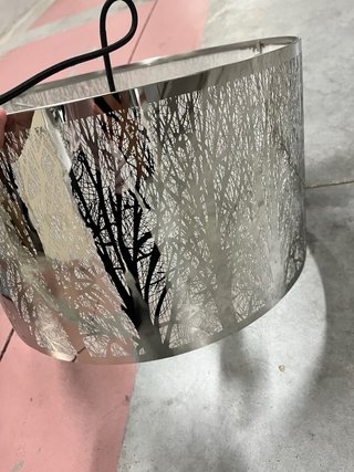 Lámpara de techo árbol plateada