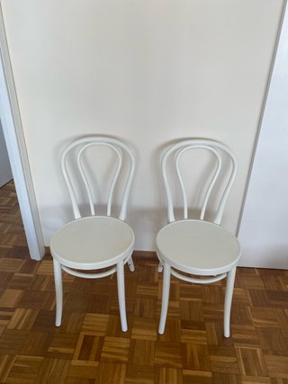 2 Sedie in stile Thonet bianche
