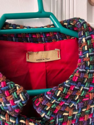 Chaqueta tipo Chanel multicolor