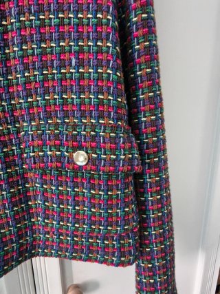 Chaqueta tipo Chanel multicolor