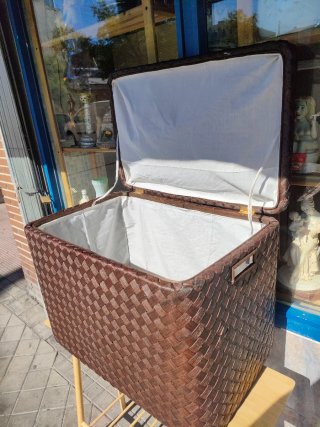 Baúl de Mimbre con Forro Interior Blanco 640513971