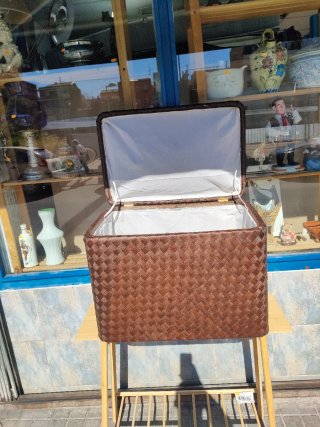 Baúl de Mimbre con Forro Interior Blanco 640513971